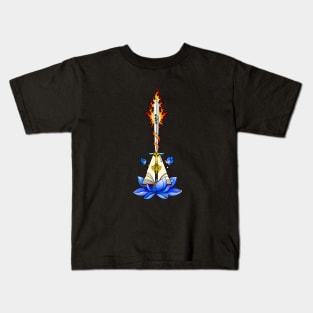 Manjushri Motif, black buddhist art Kids T-Shirt